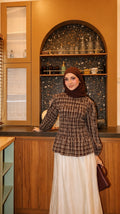 Ivy Plaid Top - Espresso