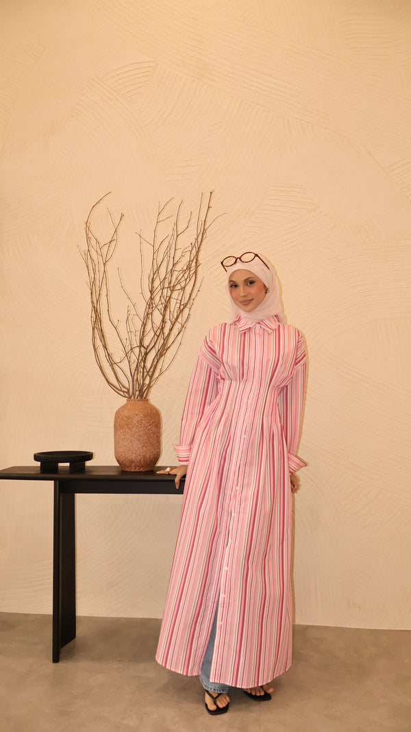 Mei Dress in Fuchsia Rose