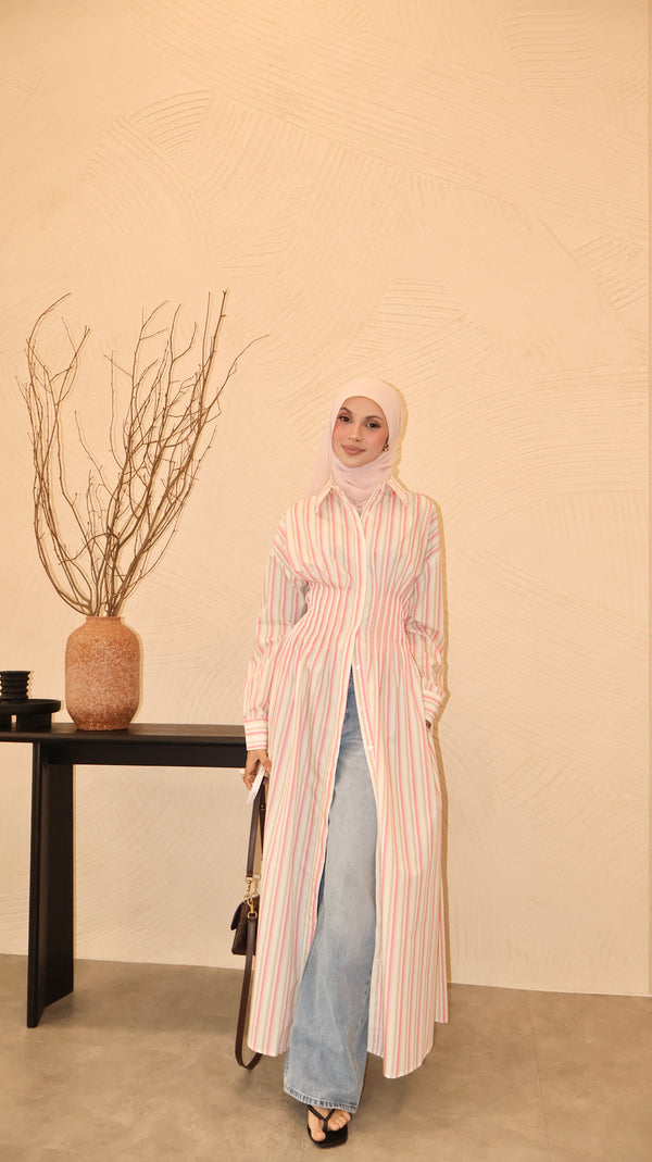 Mei Dress in Pink Champagne