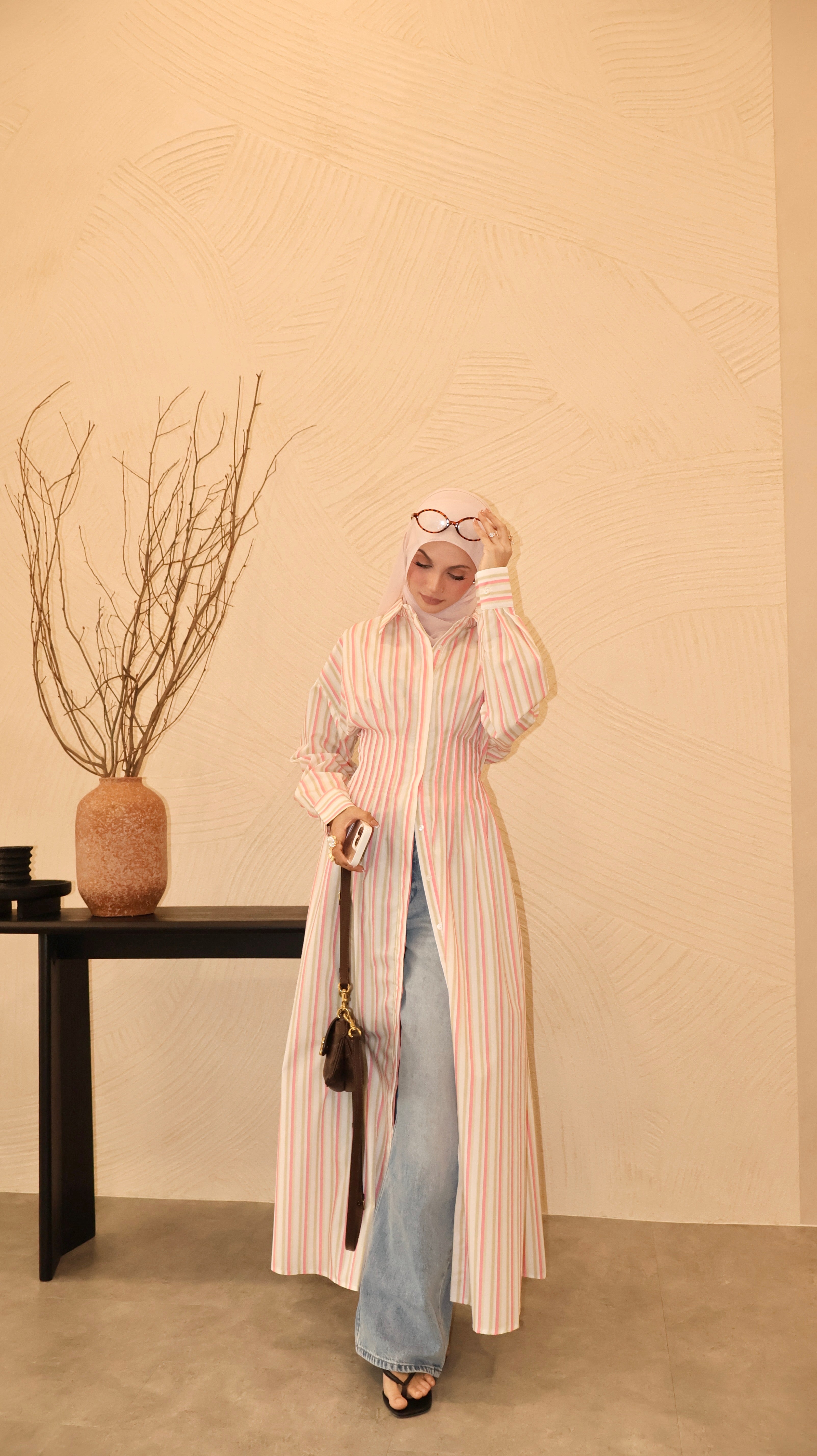 Mei Dress in Pink Champagne