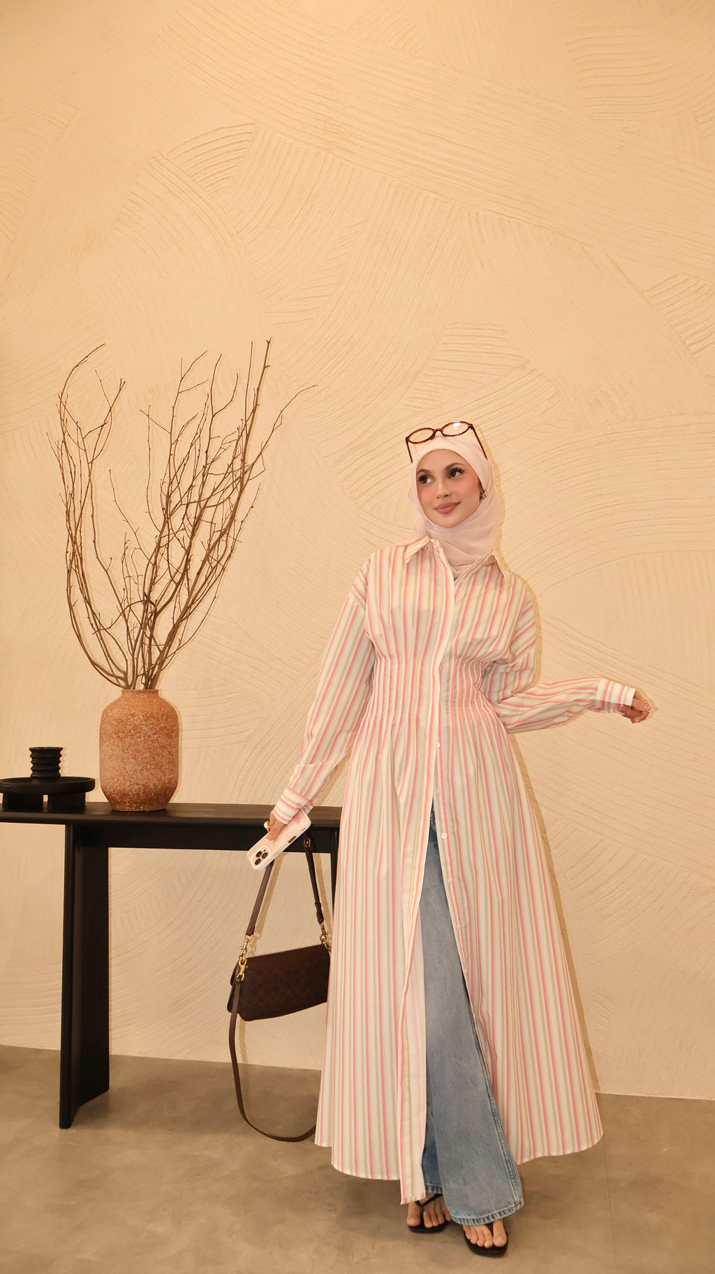 Mei Dress in Pink Champagne