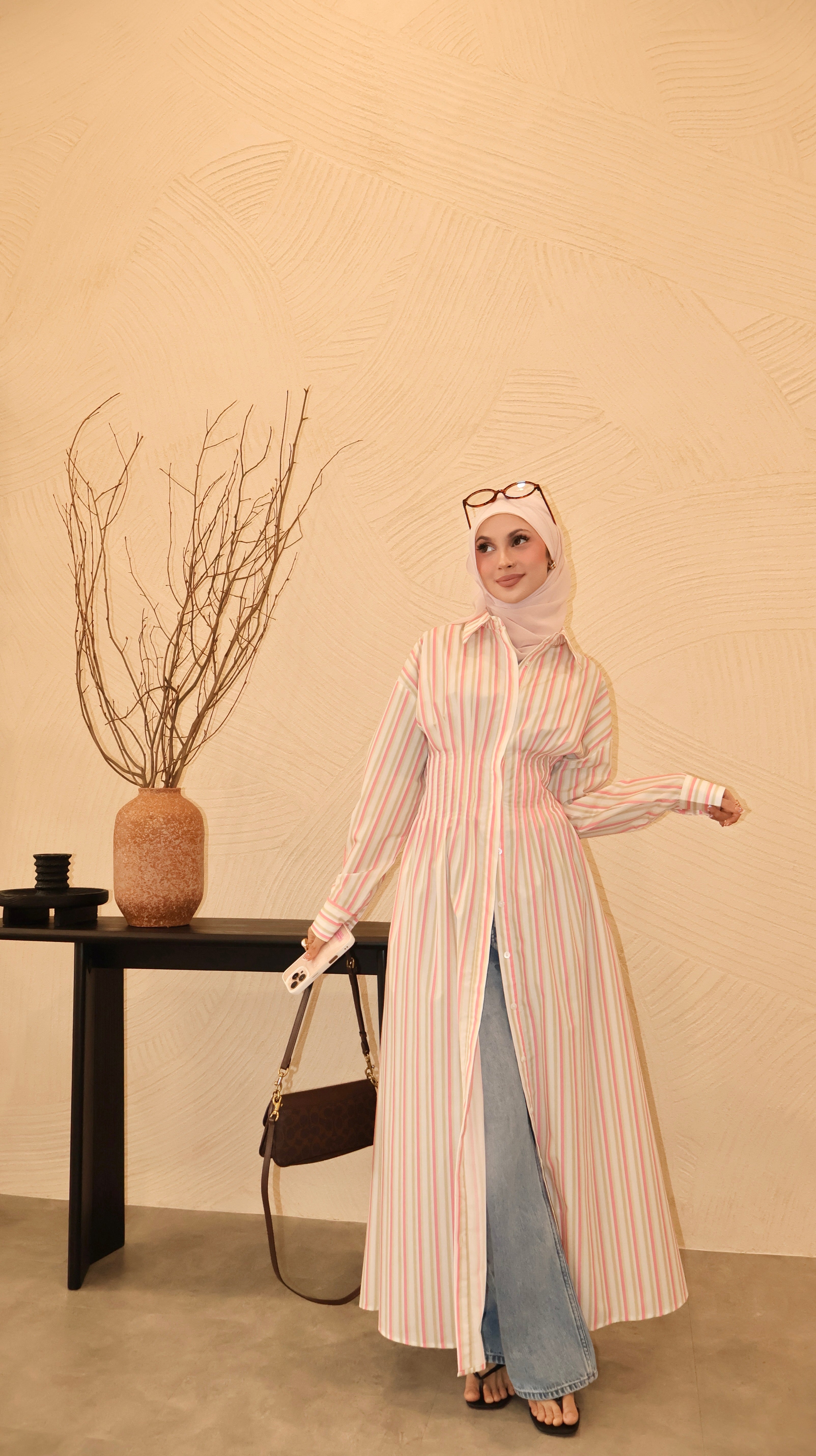Mei Dress in Pink Champagne