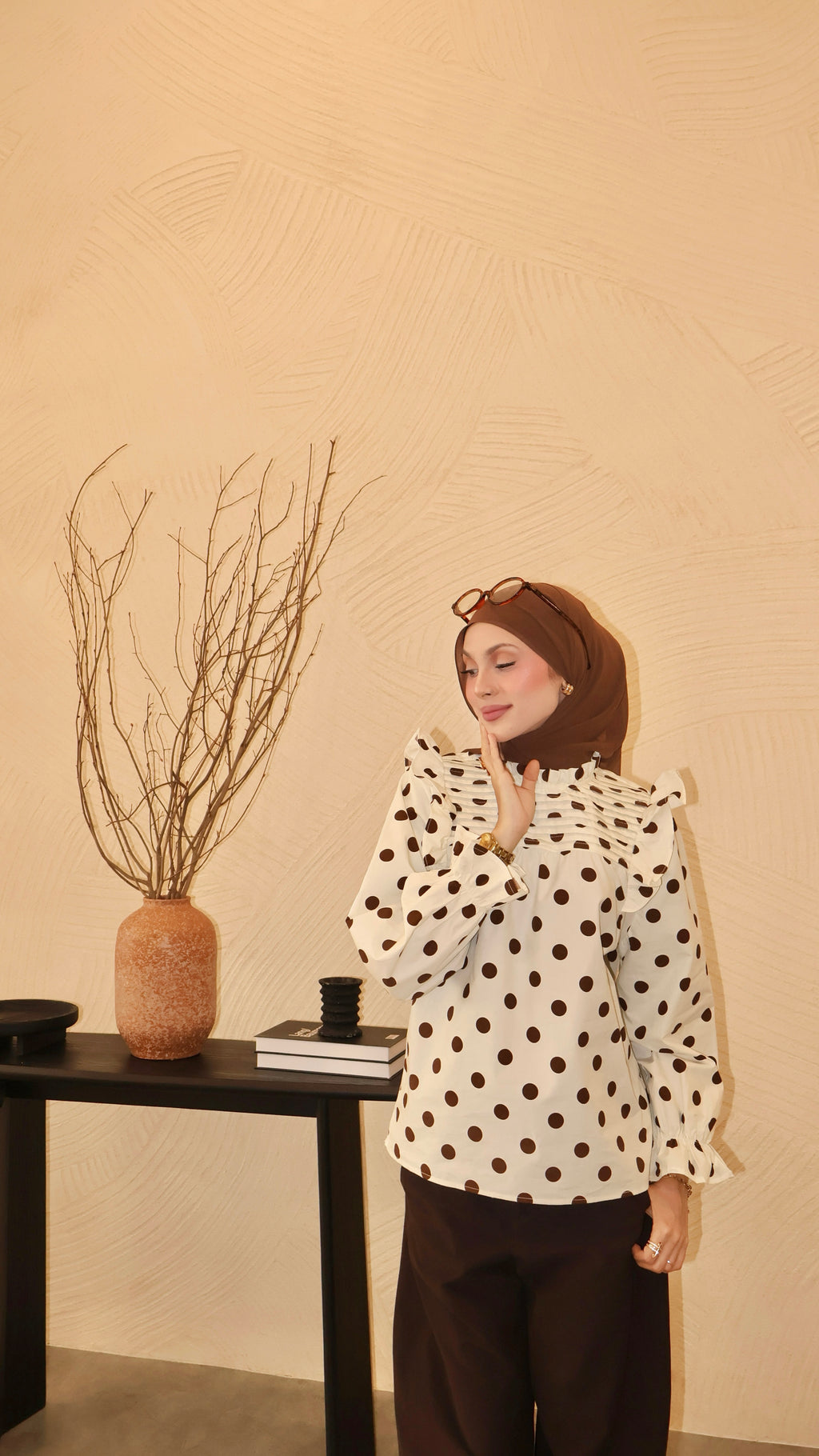 Polka Dot Top - Chocolate Chip