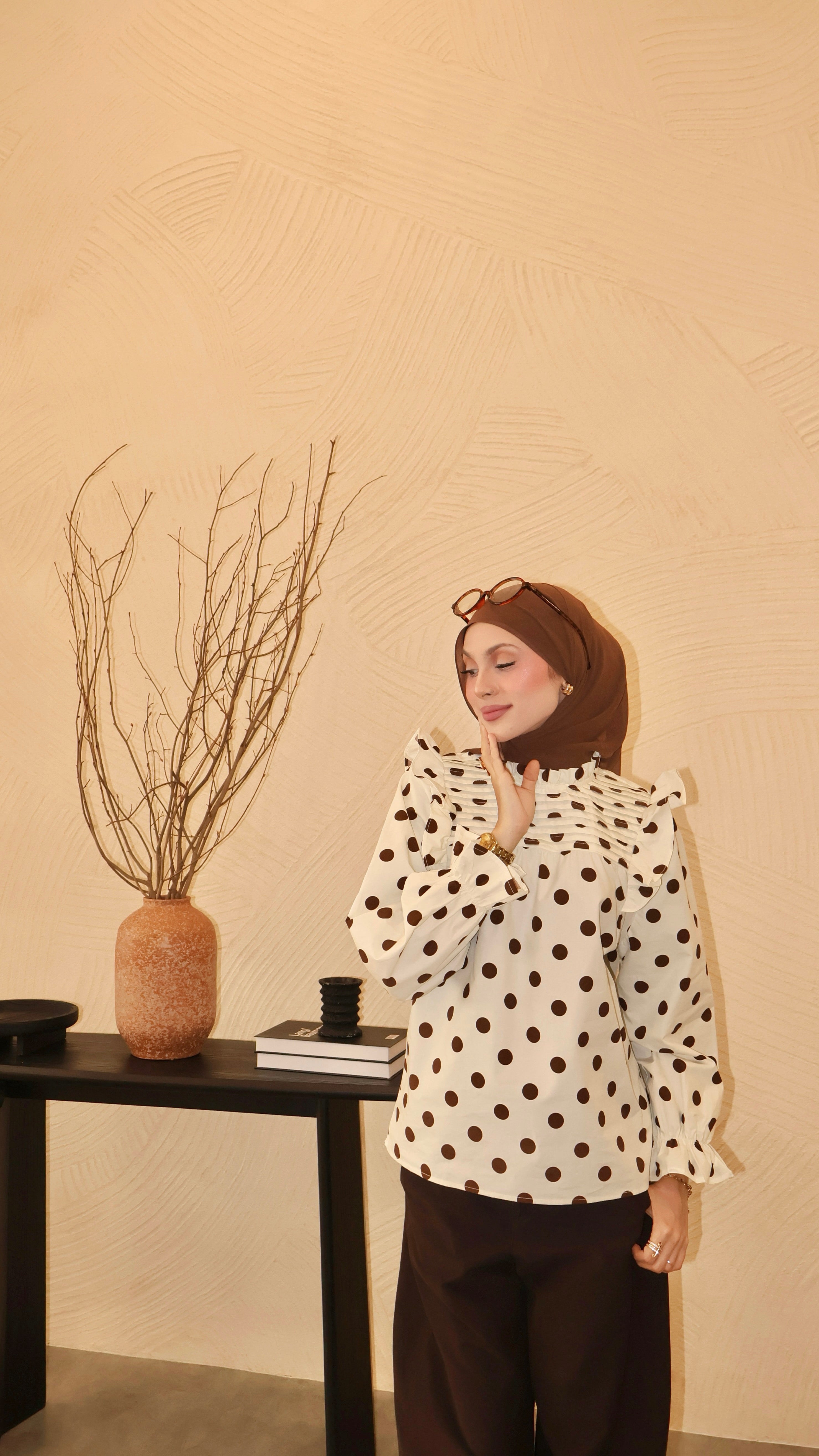 Polka Dot Top - Chocolate Chip