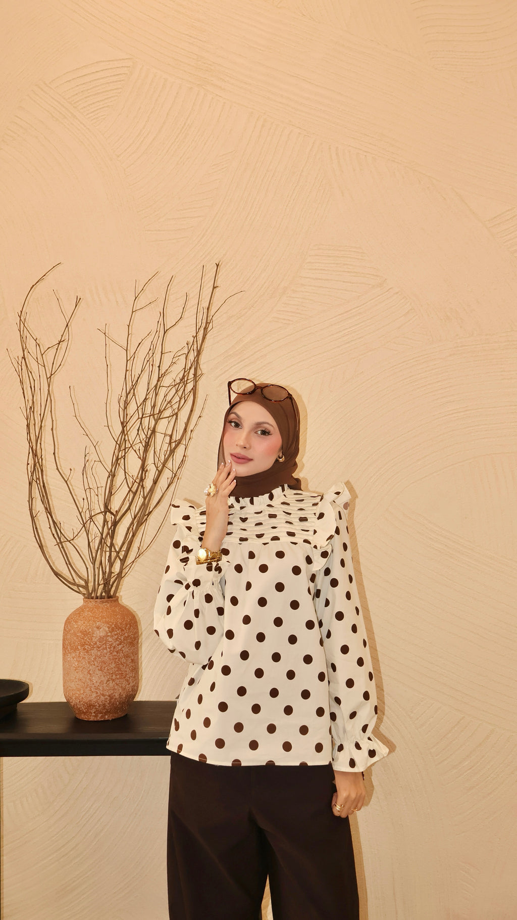 Polka Dot Top - Chocolate Chip