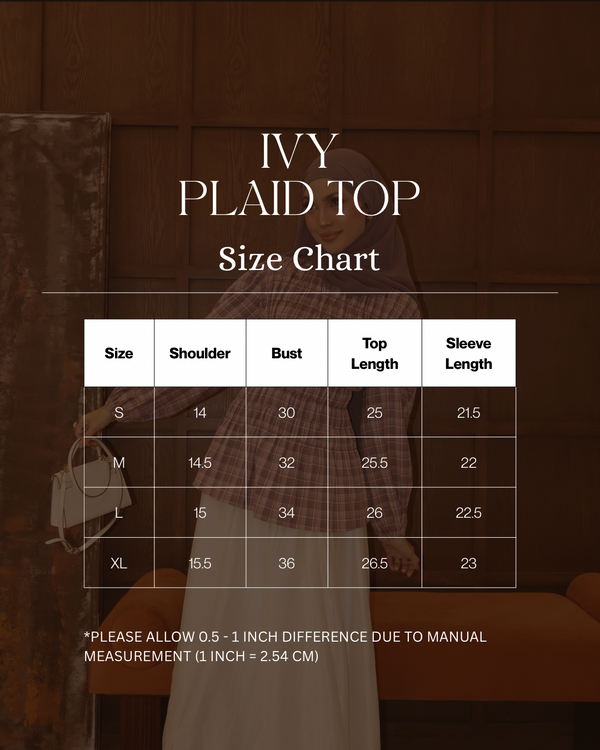 Ivy Plaid Top - Espresso